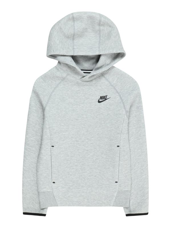 Nike Sportswear Nike Sportswear Суичър 'TECH FLEECE'  сив меланж / черно