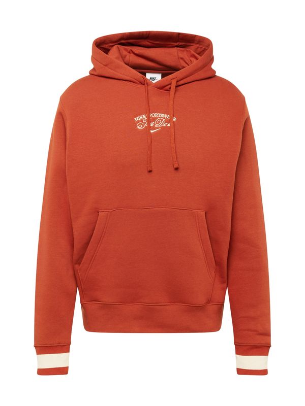 Nike Sportswear Nike Sportswear Суичър  тъмно коралово / бяло