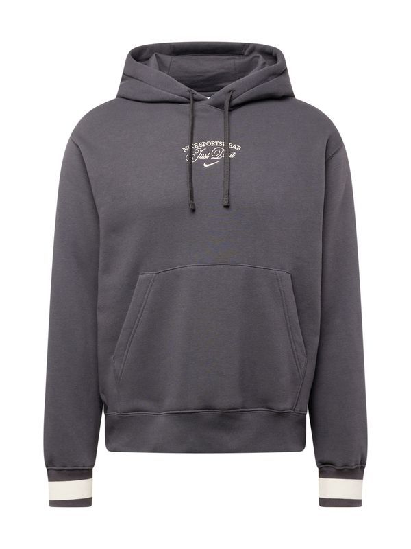 Nike Sportswear Nike Sportswear Суичър  тъмносиво / бял памук