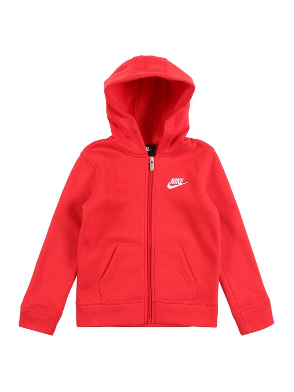 Nike Sportswear Nike Sportswear Суичъри с качулка 'Club'  червено / бяло