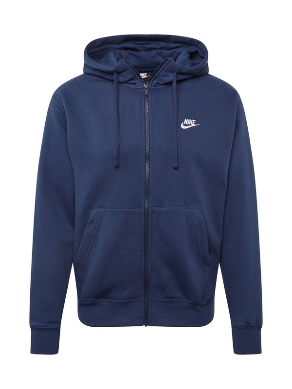 Nike Sportswear Nike Sportswear Суичъри с качулка 'Club Fleece'  тъмносиньо / бяло