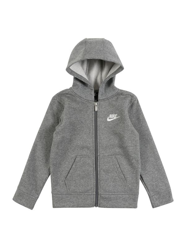 Nike Sportswear Nike Sportswear Суичъри с качулка 'Club'  сив меланж / бяло