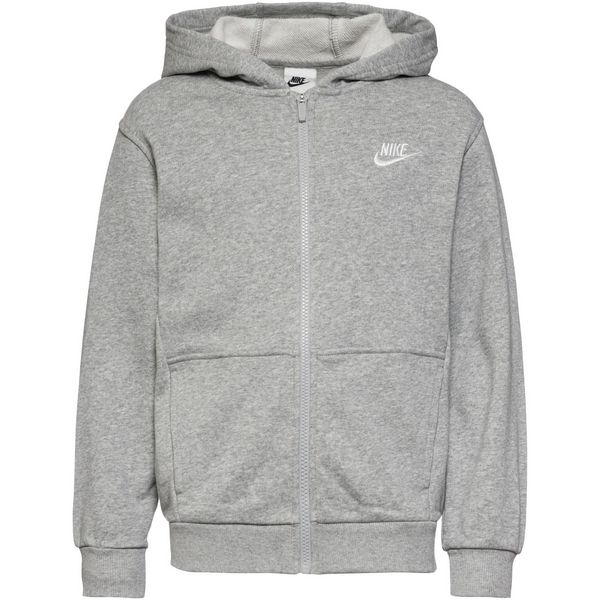 Nike Sportswear Nike Sportswear Суичъри с качулка 'NSW CLUB'  сиво / бяло