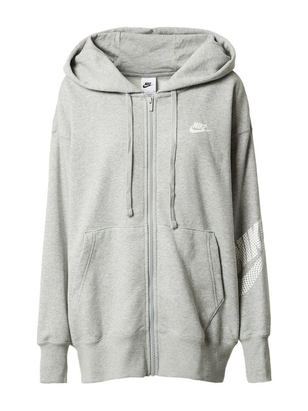 Nike Sportswear Nike Sportswear Суичъри с качулка  сив меланж / бяло