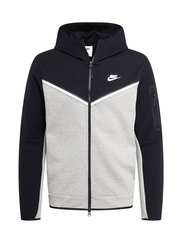 Nike Sportswear Nike Sportswear Суичъри с качулка  сив меланж / черно / бяло