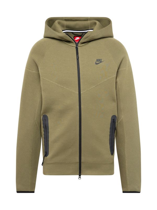 Nike Sportswear Nike Sportswear Суичъри с качулка 'TCH FLC'  маслина / черно