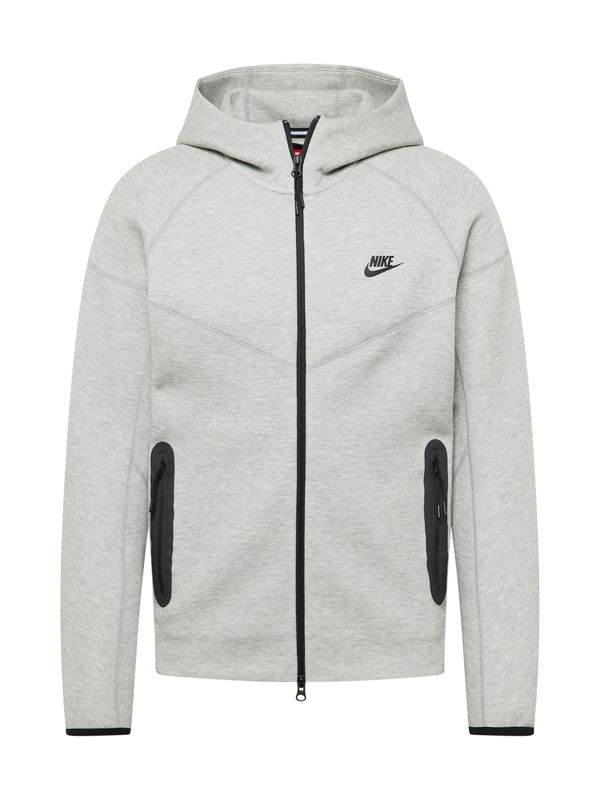 Nike Sportswear Nike Sportswear Суичъри с качулка 'TCH FLC'  сив меланж / черно