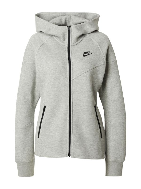Nike Sportswear Nike Sportswear Суичъри с качулка 'TECH FLEECE'  сив меланж / черно