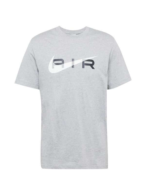 Nike Sportswear Nike Sportswear Тениска 'AIR'  сив меланж / черно / мръсно бяло