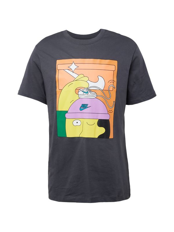 Nike Sportswear Nike Sportswear Тениска  антрацитно черно / пъстро