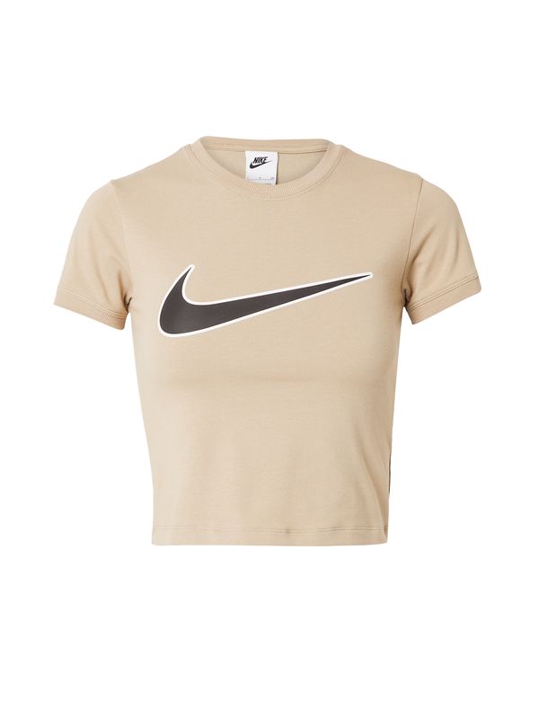 Nike Sportswear Nike Sportswear Тениска  бежово / черно / бяло