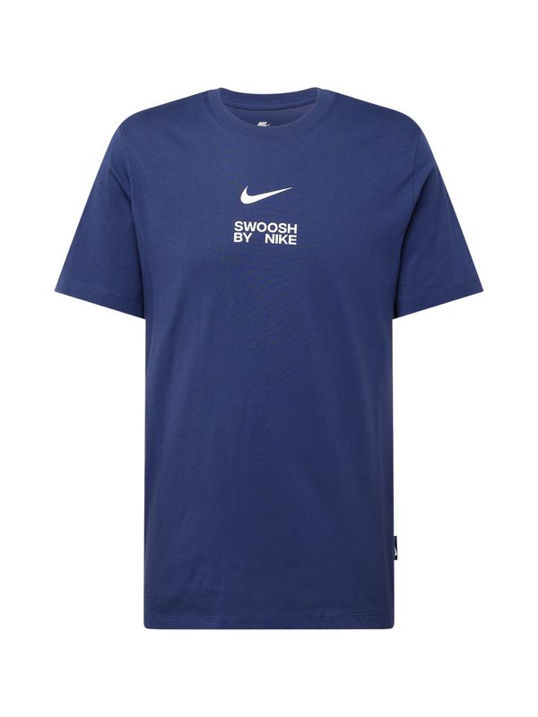 Nike Sportswear Nike Sportswear Тениска 'BIG SWOOSH'  нейви синьо / бяло