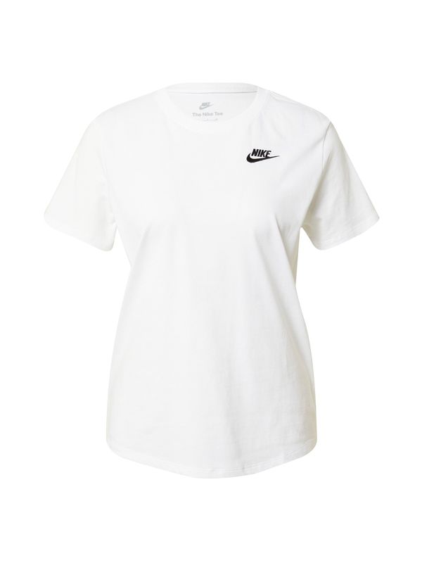 Nike Sportswear Nike Sportswear Тениска 'Club Essential'  черно / бяло