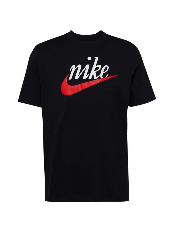 Nike Sportswear Nike Sportswear Тениска 'Futura 2'  ярко червено / черно / бяло