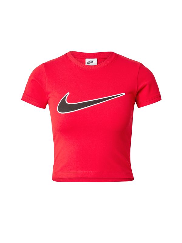 Nike Sportswear Nike Sportswear Тениска  огнено червено / черно / бяло