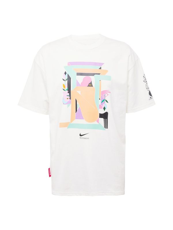 Nike Sportswear Nike Sportswear Тениска  пастелно синьо / кайсия / черно / яйчена черупка