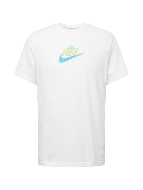 Nike Sportswear Nike Sportswear Тениска 'SPRING BREAK SUN'  тюркоазен / лазурно синьо / светлозелено / бяло