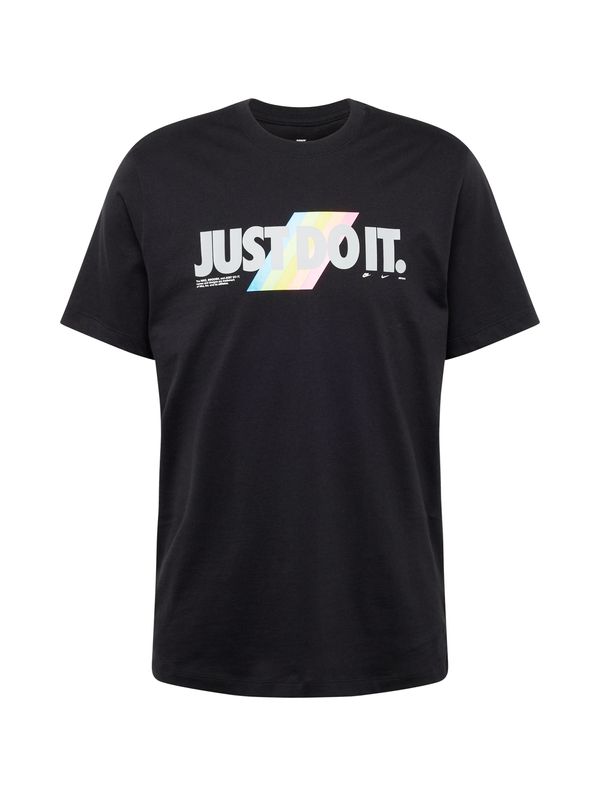 Nike Sportswear Nike Sportswear Тениска  светлосиньо / светложълто / сиво / черно