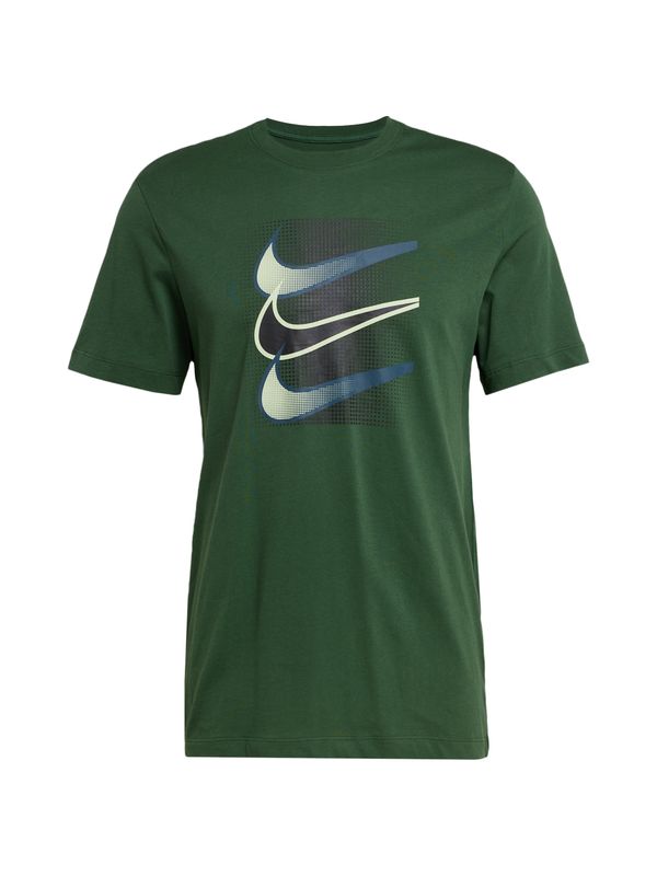 Nike Sportswear Nike Sportswear Тениска 'SWOOSH'  нейви синьо / тъмнозелено / черно / яйчена черупка
