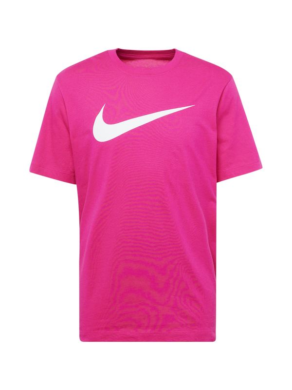 Nike Sportswear Nike Sportswear Тениска 'Swoosh'  розово / бяло