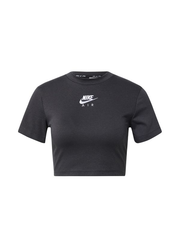 Nike Sportswear Nike Sportswear Тениска  тъмносиво / бяло