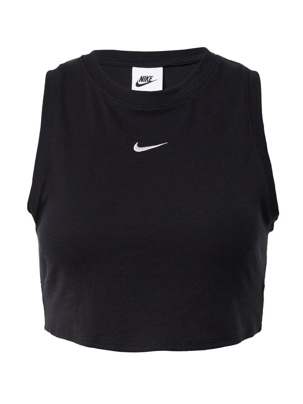 Nike Sportswear Nike Sportswear Топ 'ESSNTL'  черно / бяло