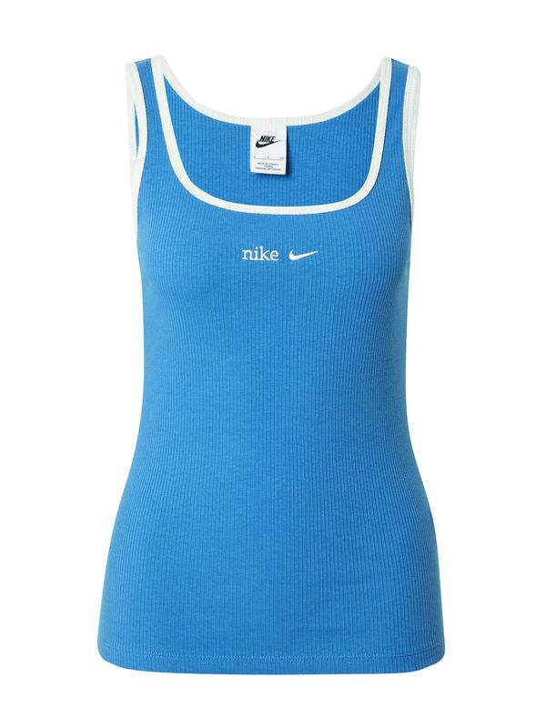 Nike Sportswear Nike Sportswear Топ  лазурно синьо / бяло