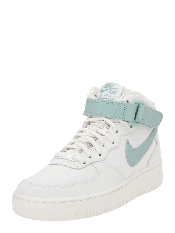 Nike Sportswear Nike Sportswear Високи маратонки 'AIR FORCE 1 07 MID'  нефритено зелено / бяло