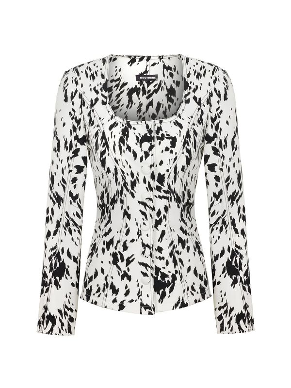 NOCTURNE NOCTURNE Блейзър  черно / бяло