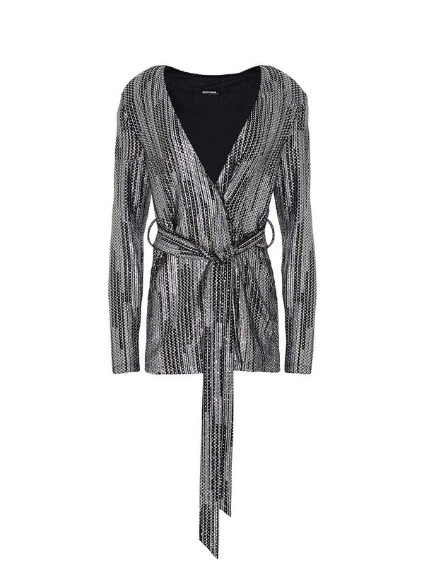 NOCTURNE NOCTURNE Блейзър  черно / сребърно