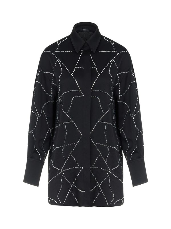 NOCTURNE NOCTURNE Блуза  черно / сребърно