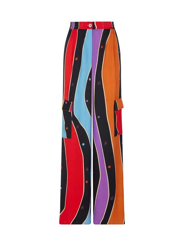 NOCTURNE NOCTURNE Карго панталон  синьо / лилав / оранжево / черно