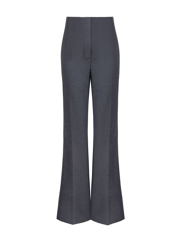 NOCTURNE NOCTURNE Панталон с ръб  сив меланж