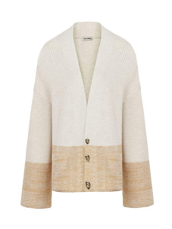 NOCTURNE NOCTURNE Плетена жилетка  бежово / камел