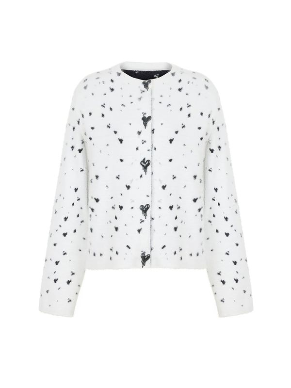 NOCTURNE NOCTURNE Плетена жилетка  черно / бяло