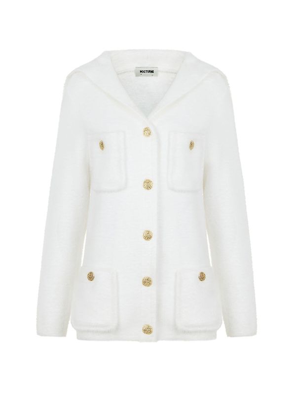 NOCTURNE NOCTURNE Плетена жилетка  злато / мръсно бяло