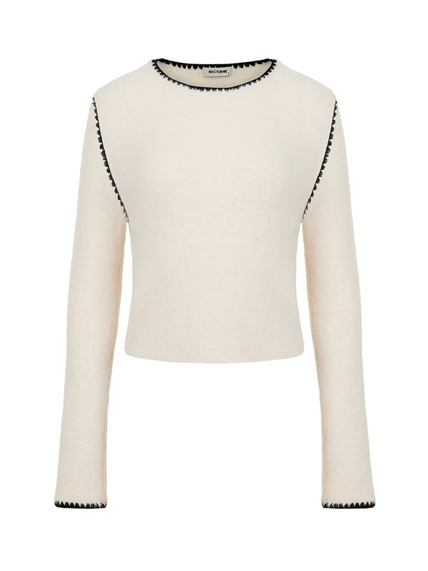 NOCTURNE NOCTURNE Пуловер  черно / мръсно бяло