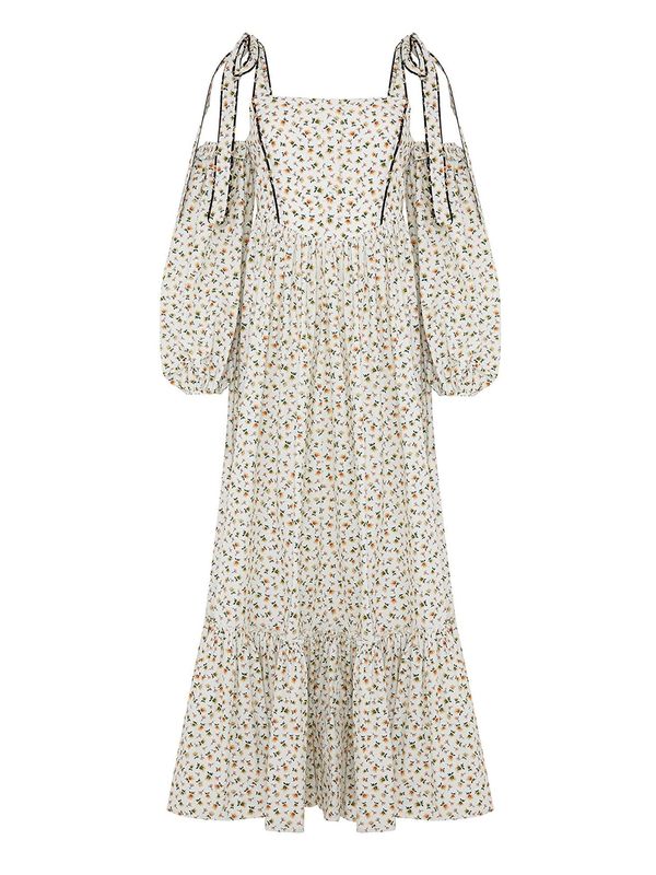 NOCTURNE NOCTURNE Рокля 'Alice'  слонова кост / зелено / оранжево / черно
