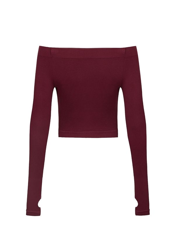 NOCTURNE NOCTURNE Тениска  бургундово червено / бяло