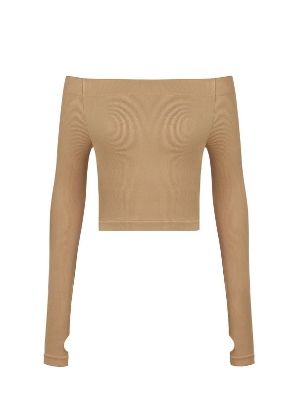 NOCTURNE NOCTURNE Тениска  цвят "пясък"