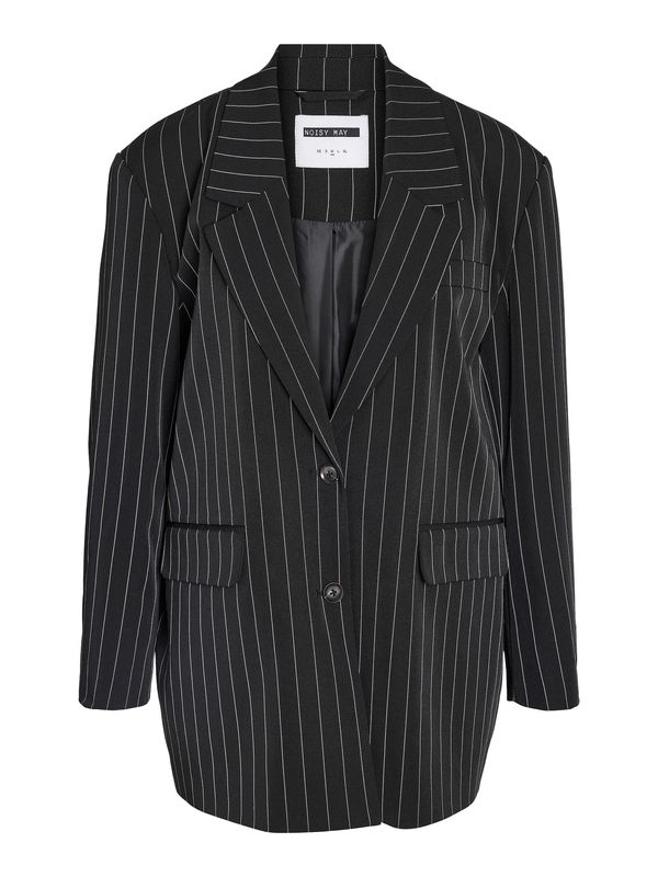 Noisy may Noisy may Блейзър 'WEDNESDAY'  черно / бяло