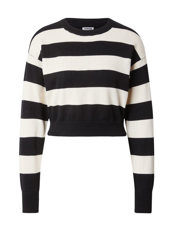 Noisy may Noisy may Пуловер 'ZOE'  кремаво / черно