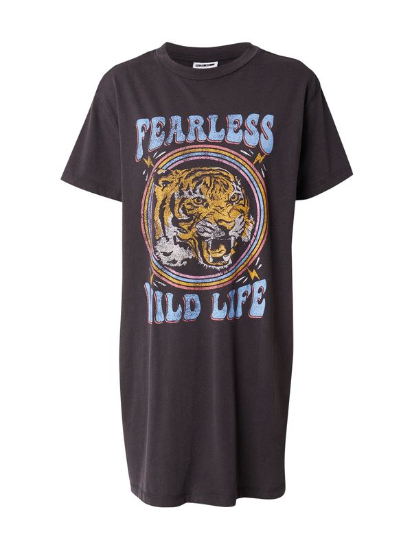 Noisy may Noisy may Рокля 'ZODIAC'  светлосиньо / антрацитно черно / оранжево / светлорозово