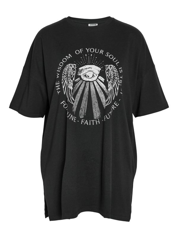 Noisy may Noisy may Тениска 'LOUI'  черно / бяло