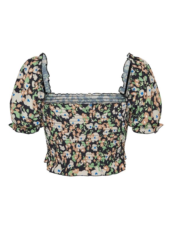 Noisy may Noisy may Тениска 'VIGGA'  светлобежово / пастелно зелено / черно / бяло