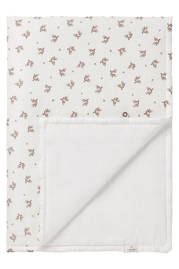 Noppies Noppies Бебешко одеяло 'Blooming Clover'  светлокафяво / перлено бяло