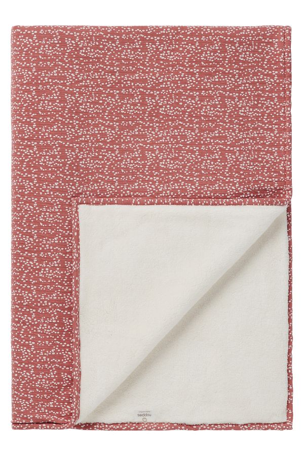 Noppies Noppies Бебешко одеяло  пастелно червено / бяло