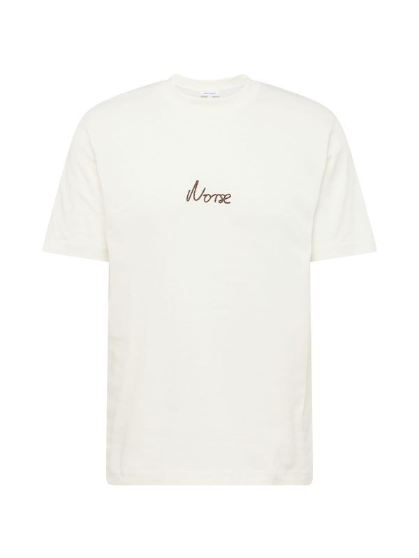 NORSE PROJECTS NORSE PROJECTS Тениска 'Johannes'  кафяво / тъмнокафяво / мръсно бяло