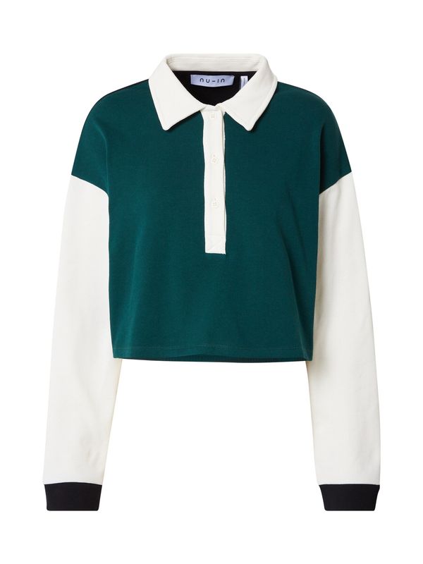 NU-IN NU-IN Тениска  елхово зелено / черно / бяло