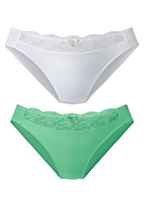 NUANCE NUANCE Слип  тревнозелено / бяло